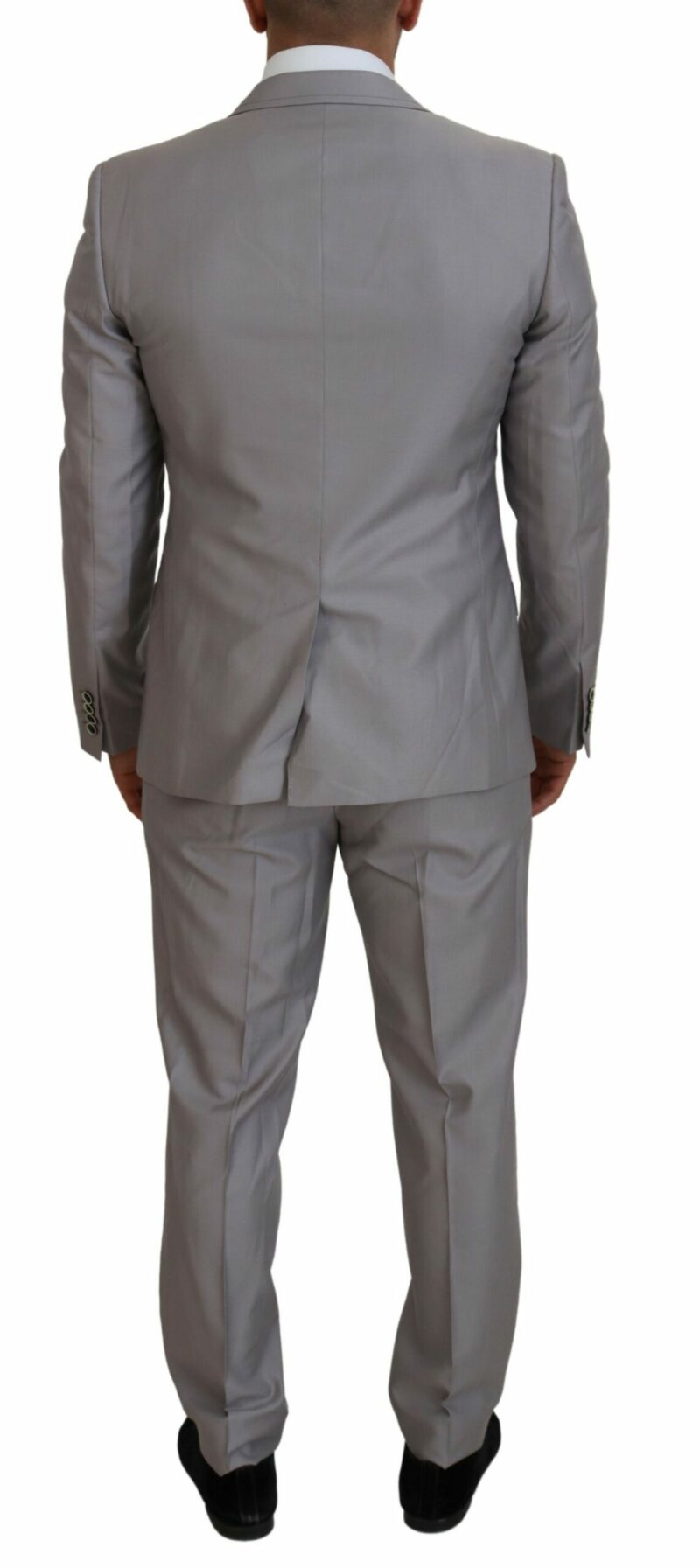 Dolce & Gabbana Elegant Silver Slim Fit Three-Piece Suit - Image 8