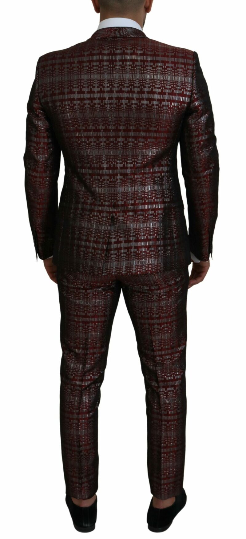 Dolce & Gabbana Bordeaux Fantasy Slim Fit Two-Piece Suit - Image 4