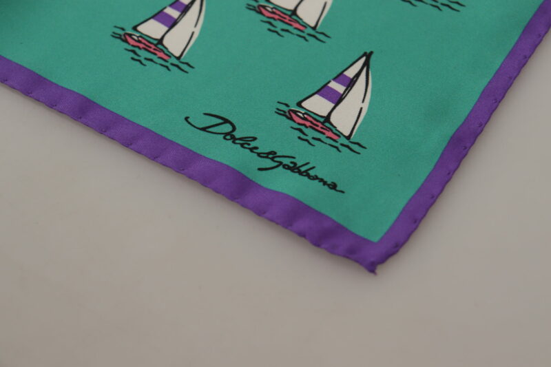Dolce & Gabbana Elegant Multicolor Silk Men's Pocket Square - Image 2