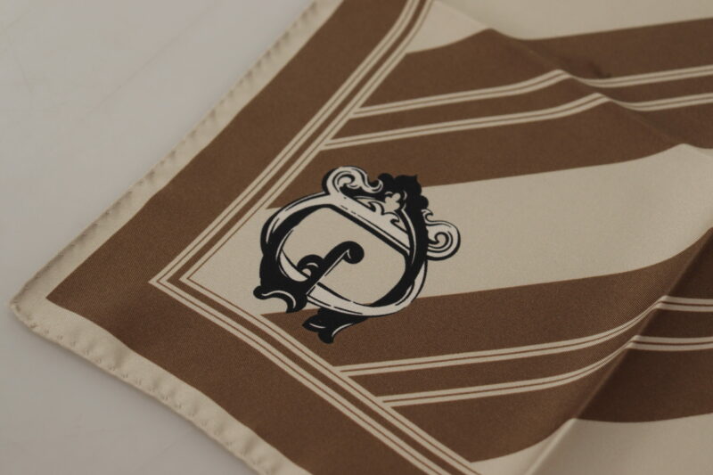 Dolce & Gabbana Elegant Striped Silk Men's Scarf - Image 2