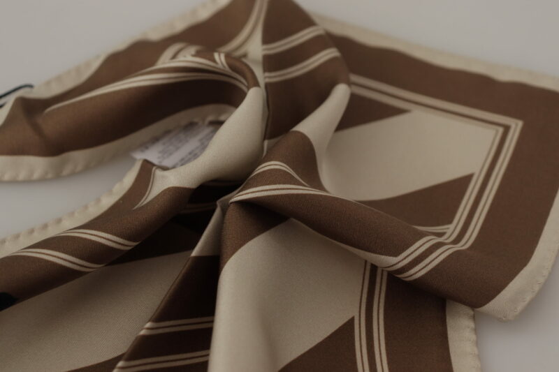 Dolce & Gabbana Elegant Striped Silk Men's Scarf - Image 3