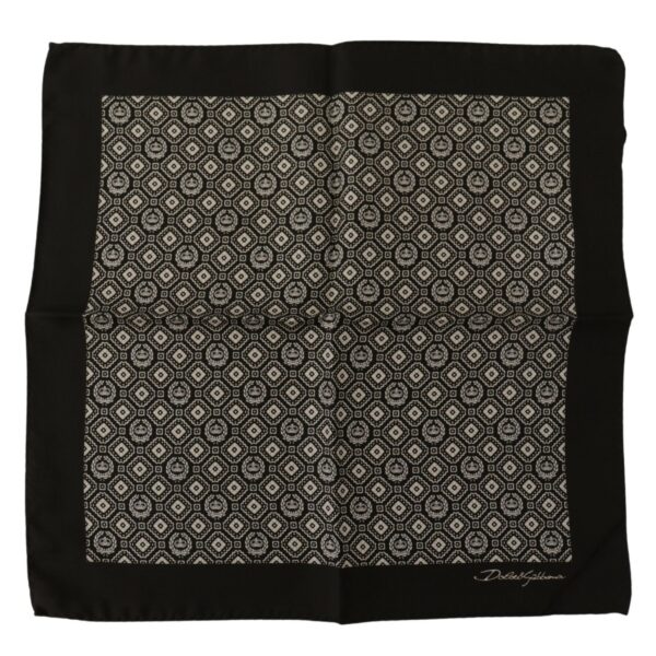 Dolce & Gabbana Elegant Black Silk Men's Scarf Wrap