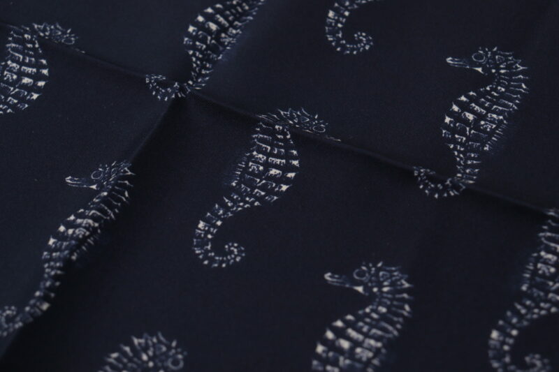 Dolce & Gabbana Elegant Blue Seahorse Silk Men's Scarf - Image 3