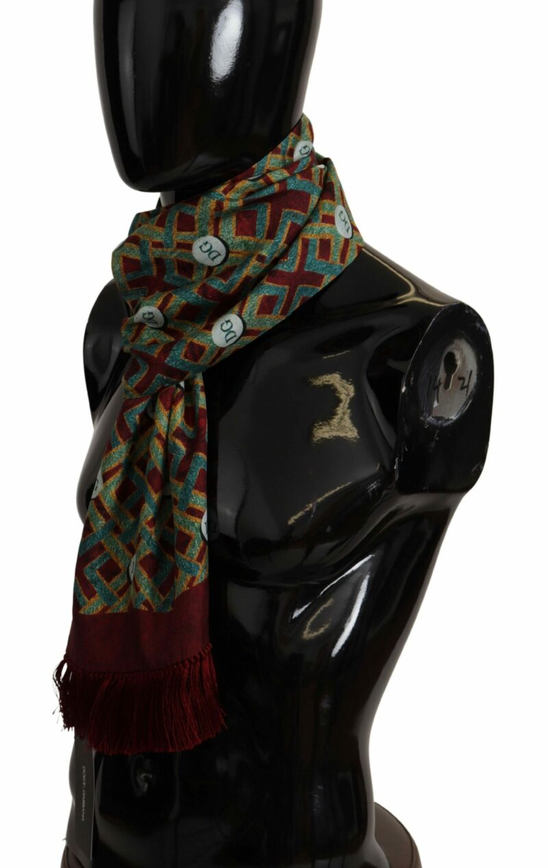 Dolce & Gabbana Elegant Multicolor Silk Men's Scarf Wrap - Image 2