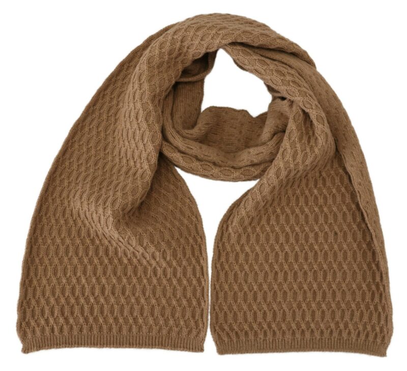 Dolce & Gabbana Elegant Dark Brown Knitted Scarf - Image 4