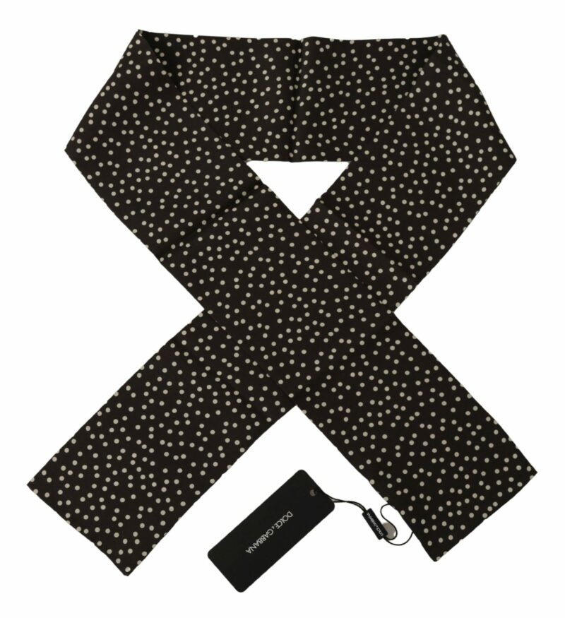 Dolce & Gabbana Elegant Silk Polka Dot Men's Scarf - Image 3