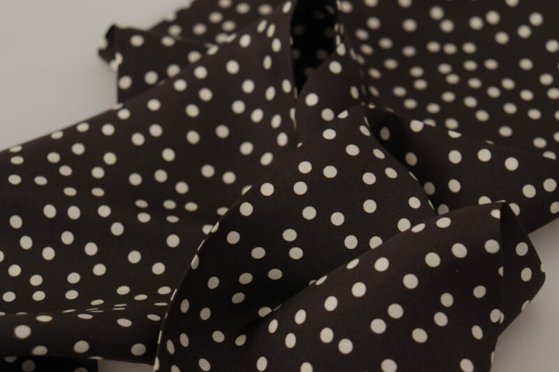 Dolce & Gabbana Elegant Silk Polka Dot Men's Scarf - Image 5