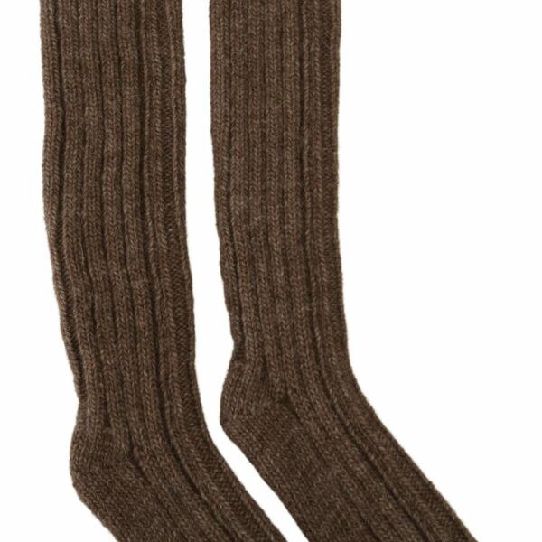 Dolce & Gabbana Chic Brown Wool Blend Over-Calf Socks