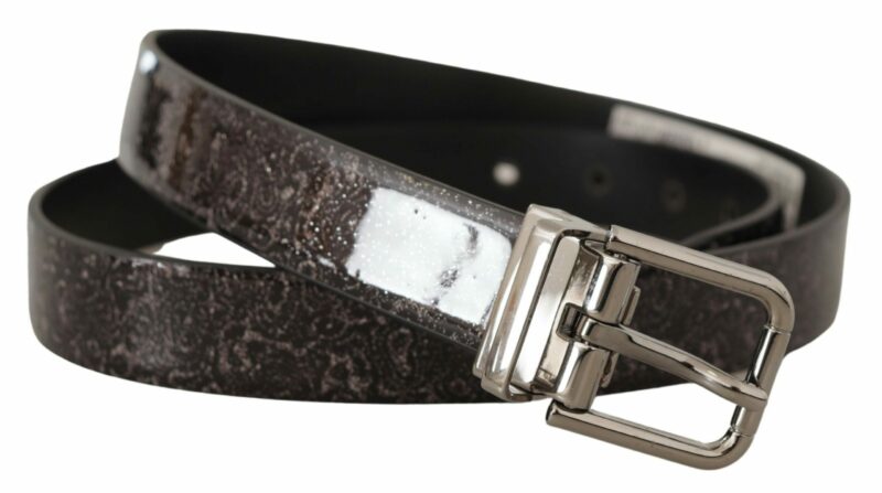Dolce & Gabbana Sleek Grosgrain Leather Belt with Metal Buckle - Image 2