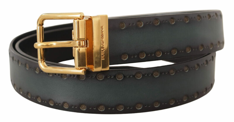 Dolce & Gabbana Emerald Elegance Leather Belt - Image 2