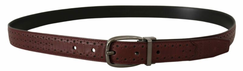Dolce & Gabbana Elegant Leather Belt with Metal Buckle - Image 2