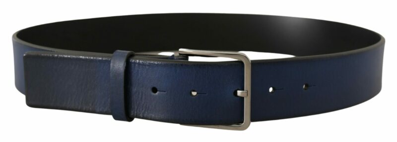Dolce & Gabbana Elegant Italian Leather Belt in Blue - Image 3
