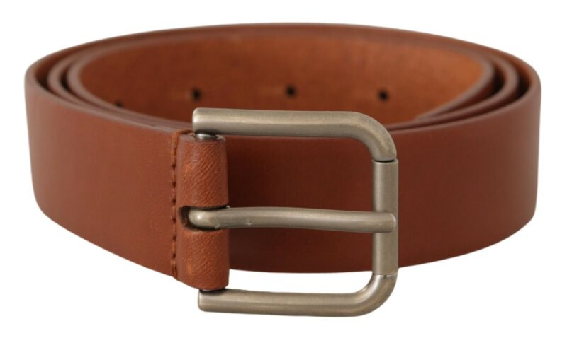 Dolce & Gabbana Elegant Leather Belt with Metal Buckle - Image 4