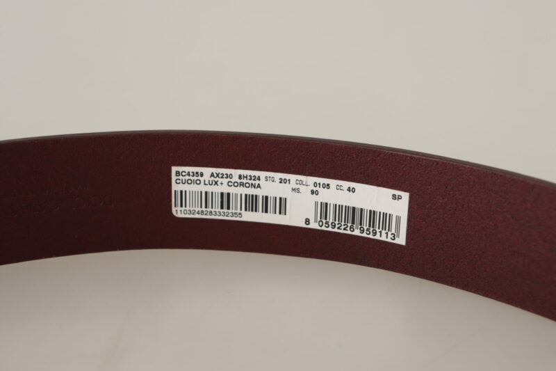 Dolce & Gabbana Elegant Brown Leather Designer Belt - Image 3