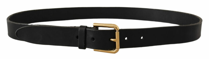 Dolce & Gabbana Elegant Leather Belt with Metal Buckle - Image 3