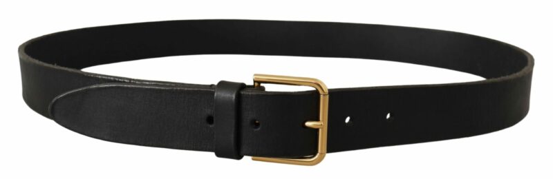 Dolce & Gabbana Elegant Leather Belt with Metal Buckle - Image 3
