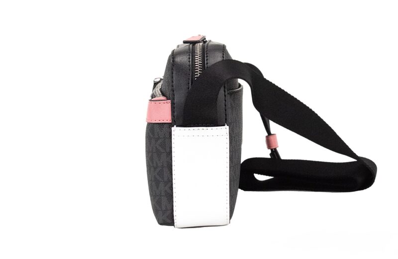 Michael Kors Cooper Small Black Pink Signature PVC Utility Crossbody Bag - Image 2