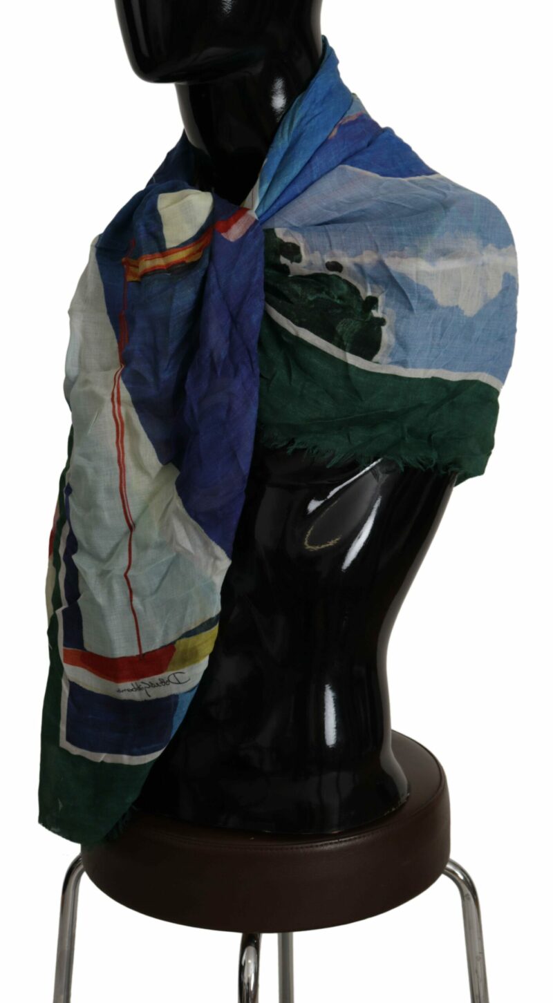 Dolce & Gabbana Elegant Multicolor Silk Blend Square Scarf - Image 2