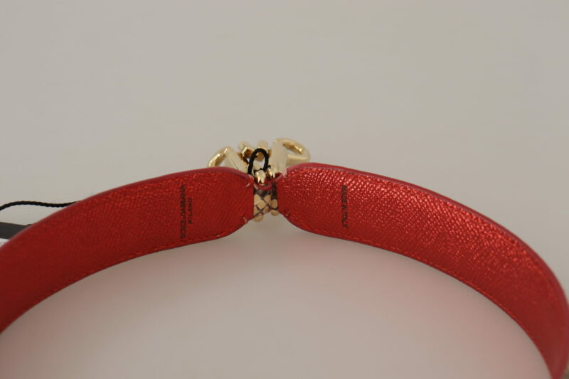 Dolce & Gabbana Elegant Beige Python Leather Bag Strap - Image 3