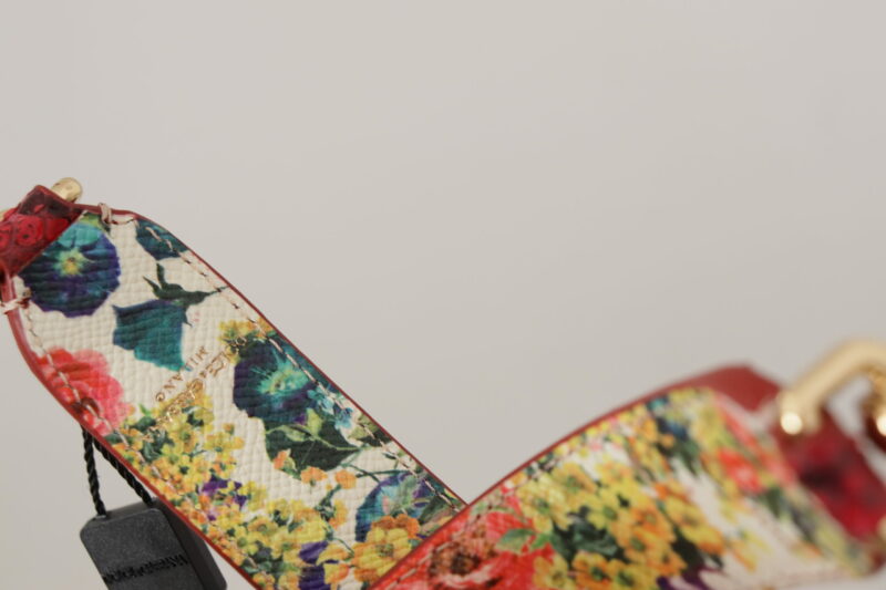 Dolce & Gabbana Elegant Red Python Leather Bag Strap - Image 3