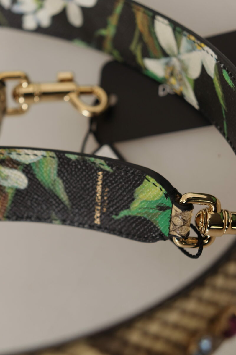Dolce & Gabbana Elegant Beige Python Leather Shoulder Strap - Image 4