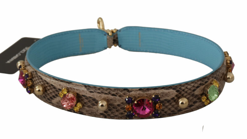 Dolce & Gabbana Elegant Python Leather Shoulder Strap Accessory - Image 5