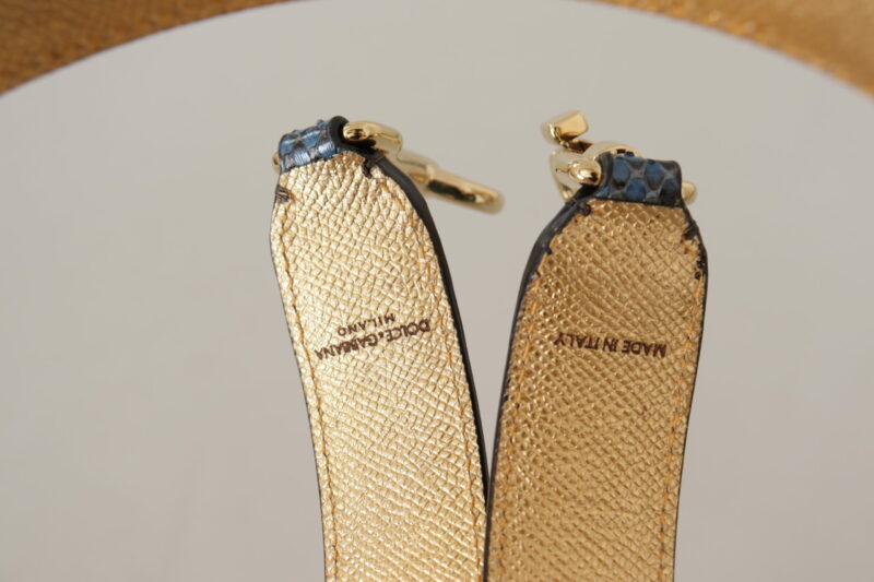 Dolce & Gabbana Elegant Leather Shoulder Bag Strap in Blue - Image 2