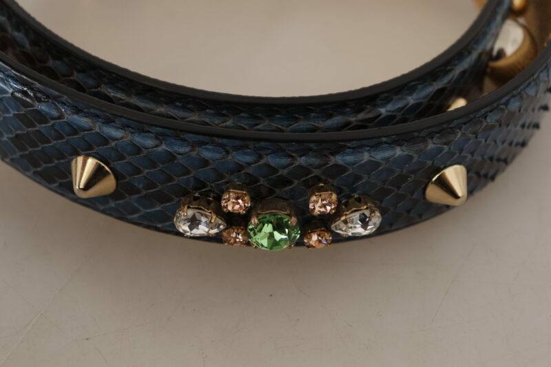 Dolce & Gabbana Elegant Leather Shoulder Bag Strap in Blue - Image 3