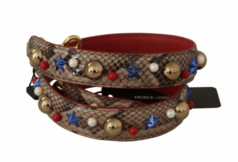 Dolce & Gabbana Elegant Python Leather Shoulder Strap - Image 2