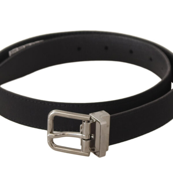 Dolce & Gabbana Elegant Black Canvas & Leather Belt