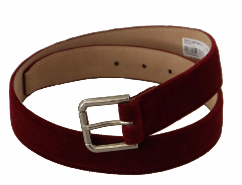 Dolce & Gabbana Elegant Velvet Logo Engraved Belt - Image 2