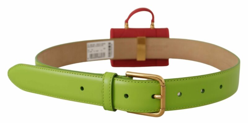 Dolce & Gabbana Elegant Leather Belt with Mini Bag Accessory - Image 2