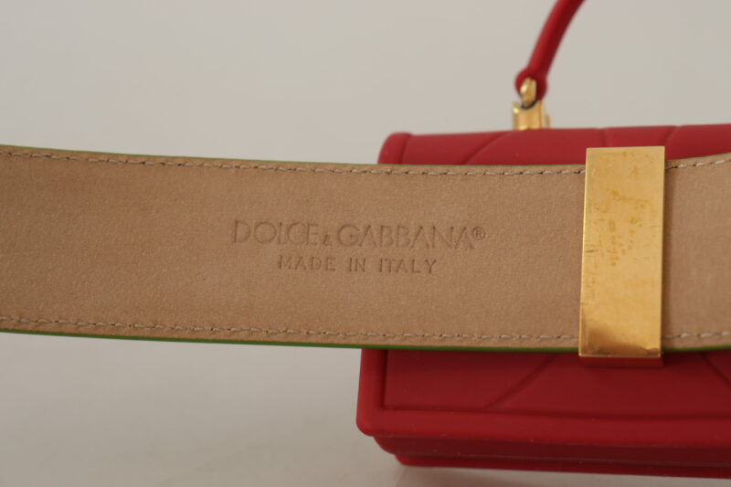 Dolce & Gabbana Elegant Leather Belt with Mini Bag Accessory - Image 4