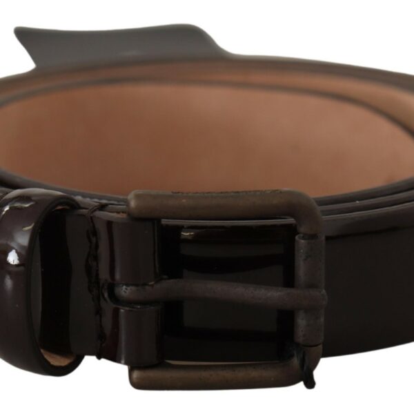 Dolce & Gabbana Elegant Black Leather Logo Buckle Belt