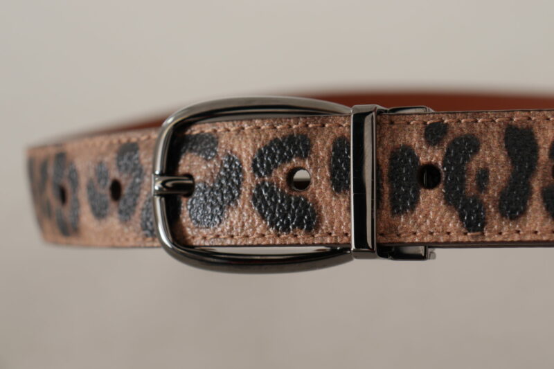 Dolce & Gabbana Elegant Engraved Leather Belt - Timeless Style - Image 4