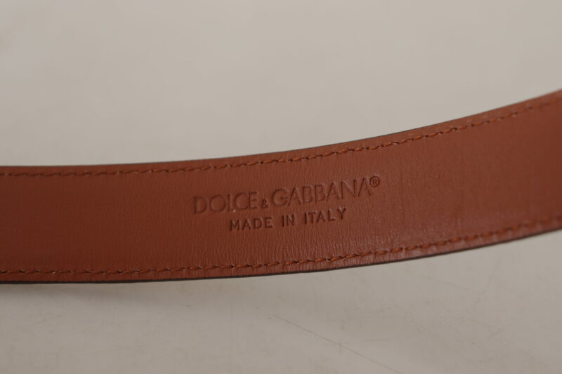 Dolce & Gabbana Elegant Engraved Leather Belt - Timeless Style - Image 5
