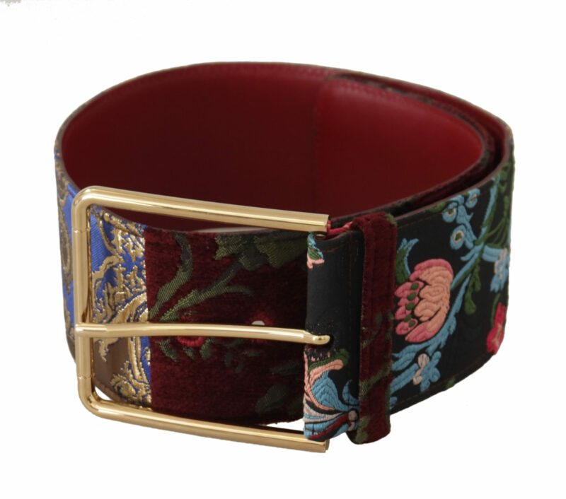 Dolce & Gabbana Engraved Logo Multicolor Leather Belt - Image 5