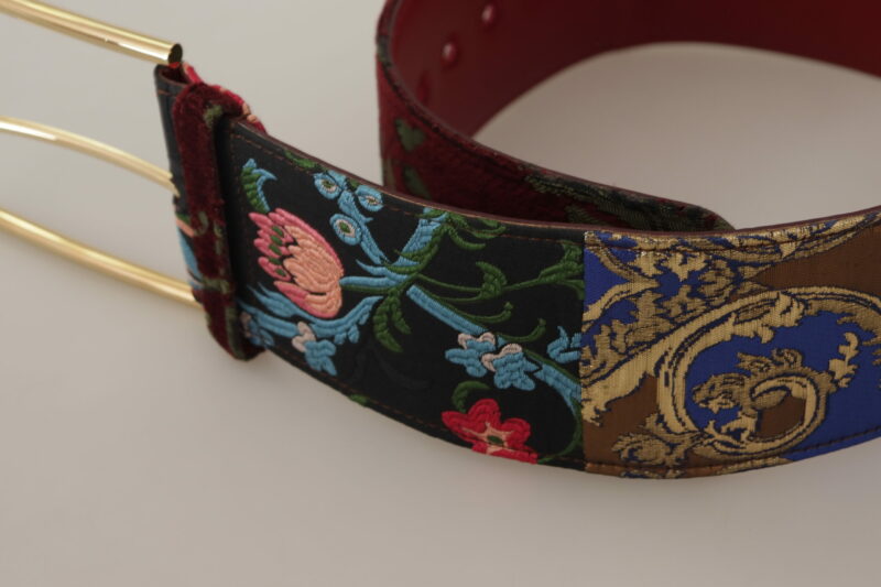 Dolce & Gabbana Engraved Logo Multicolor Leather Belt - Image 2