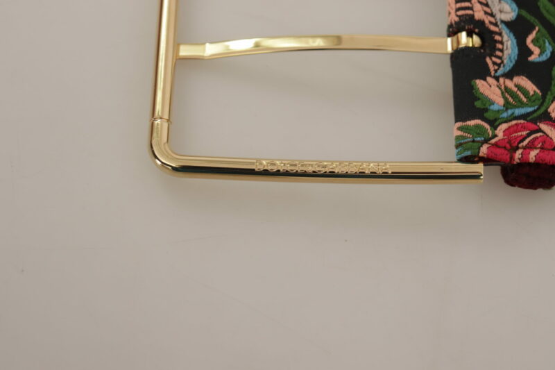 Dolce & Gabbana Engraved Logo Multicolor Leather Belt - Image 4