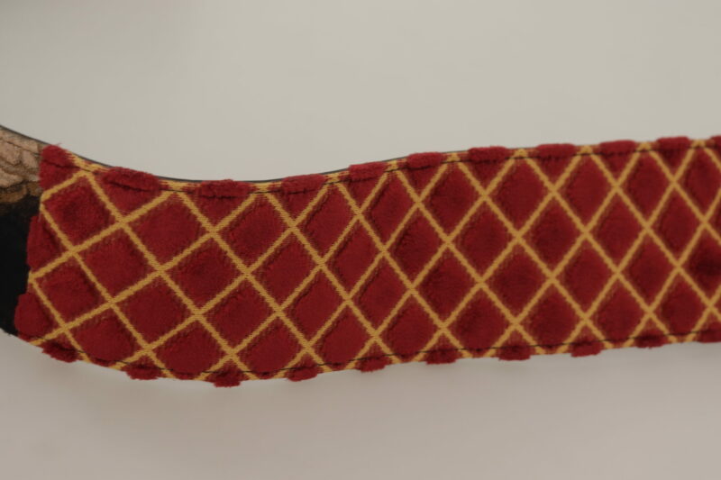 Dolce & Gabbana Engraved Logo Multicolor Leather Belt - Image 3