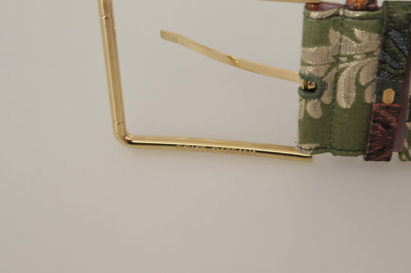 Dolce & Gabbana Elegant Multicolor Canvas-Leather Belt - Image 2