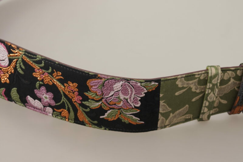 Dolce & Gabbana Elegant Multicolor Canvas-Leather Belt - Image 4