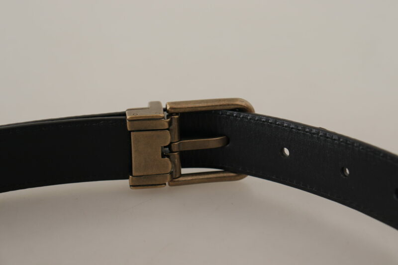 Dolce & Gabbana Chic Engraved Logo Leather Belt - Image 5