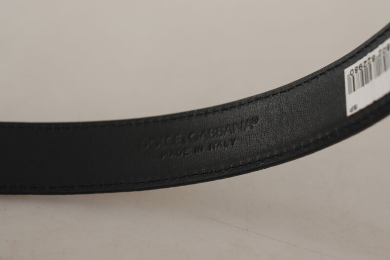Dolce & Gabbana Chic Engraved Logo Leather Belt - Image 6
