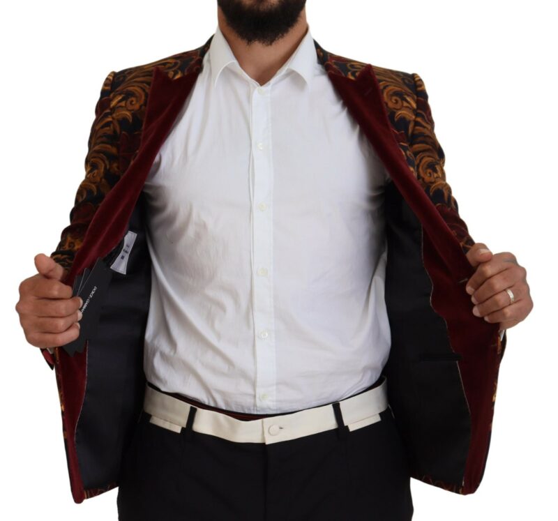 Dolce & Gabbana Elegant Multicolor Wool Blend Blazer - Image 6