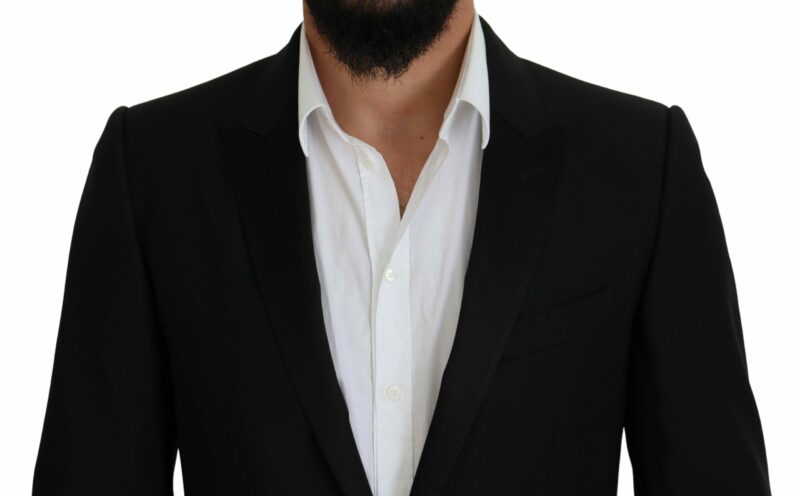Dolce & Gabbana Elegant Martini Black Formal Blazer - Image 4