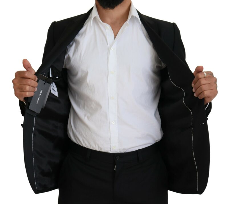 Dolce & Gabbana Elegant Martini Black Formal Blazer - Image 6