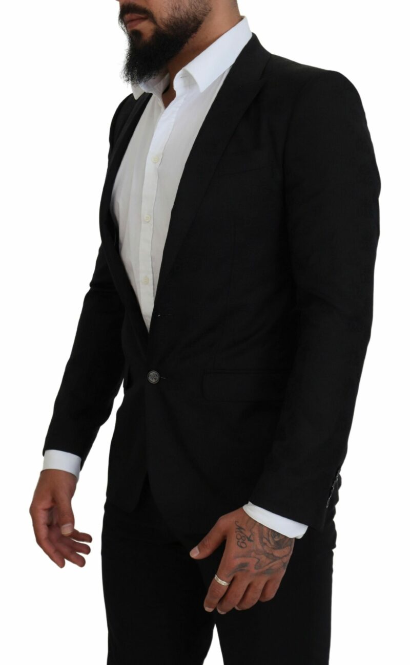 Dolce & Gabbana Elegant Martini Style Black Formal Blazer - Image 2