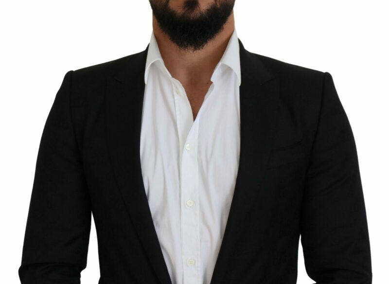 Dolce & Gabbana Elegant Martini Style Black Formal Blazer - Image 4