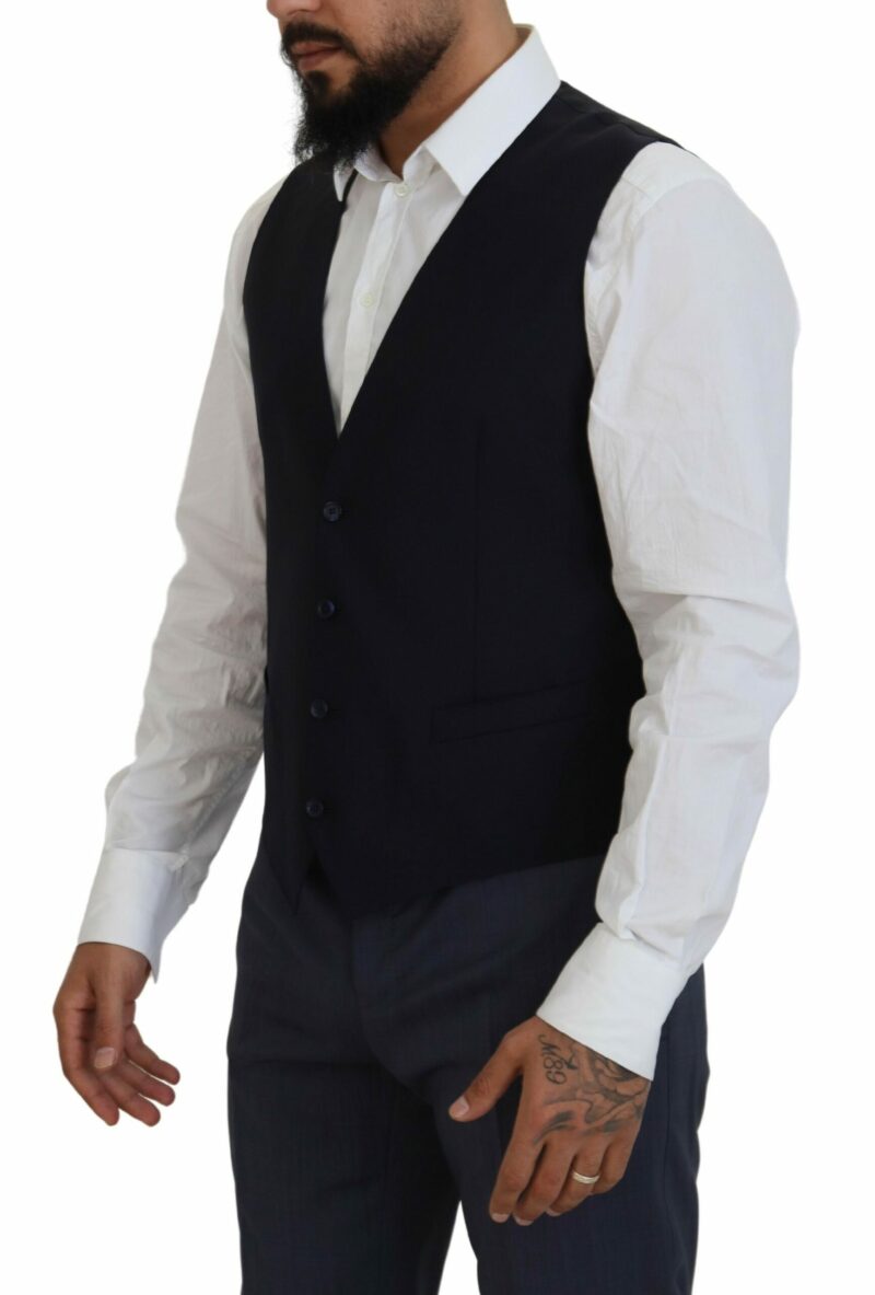 Dolce & Gabbana Elegant Navy Wool Blend Martini Blazer - Image 8